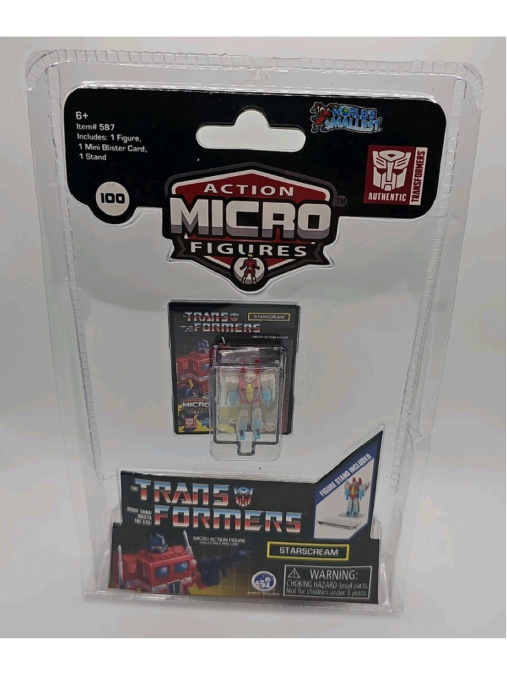 Worlds Smallest Transformers Starscream Figure 2020 Hasbro New In Package Stand